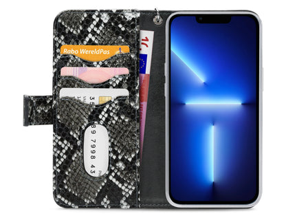 Mobilize 2In1 Magnet Zipper Case Apple Iphone 13 Pro Black/Snake - Essentify