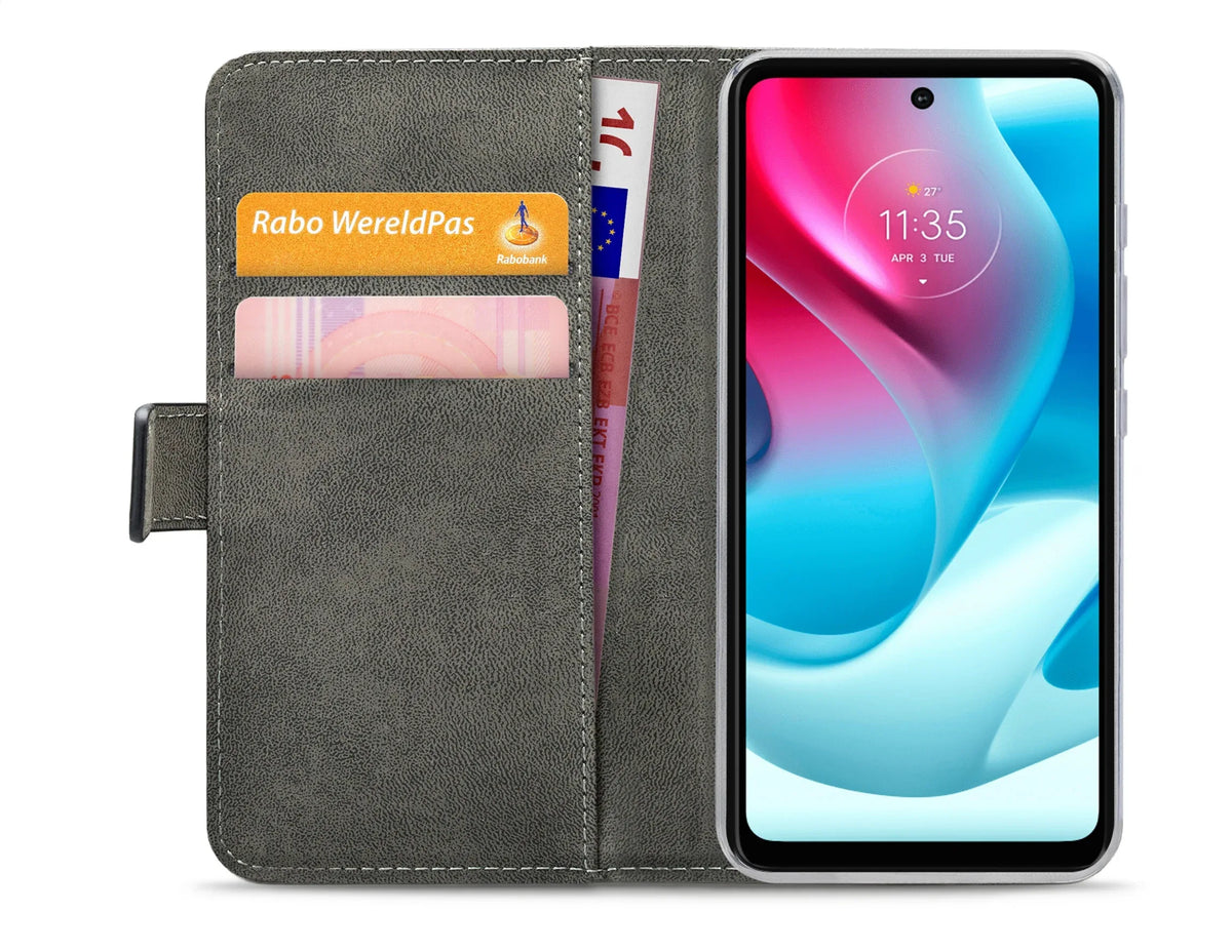 Mobilize Classic Gelly Wallet Book Case Motorola Moto G60 Black - Essentify