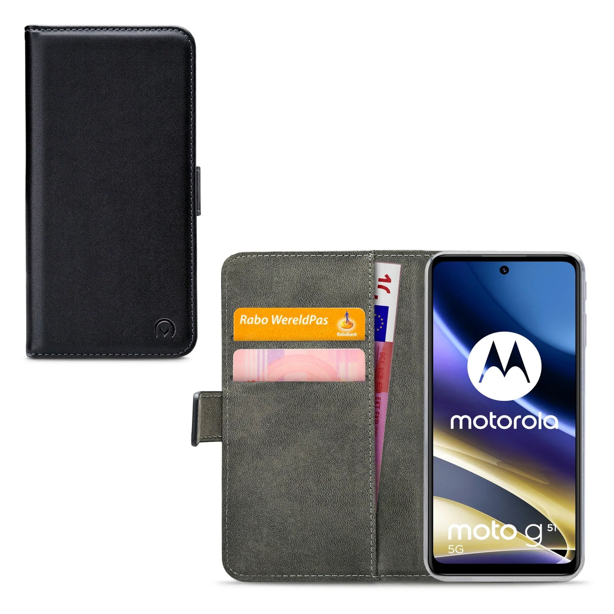 Mobilize Classic Gelly Wallet Book Case Motorola Moto G51 5G Black - Essentify