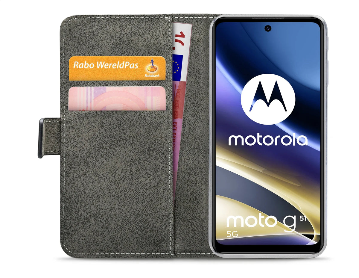 Mobilize Classic Gelly Wallet Book Case Motorola Moto G51 5G Black - Essentify