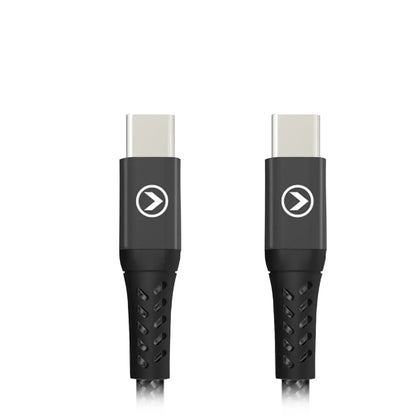 Mobilize Strong Nylon Cable Usb-C To Usb-C 1M. 100W Black - Essentify
