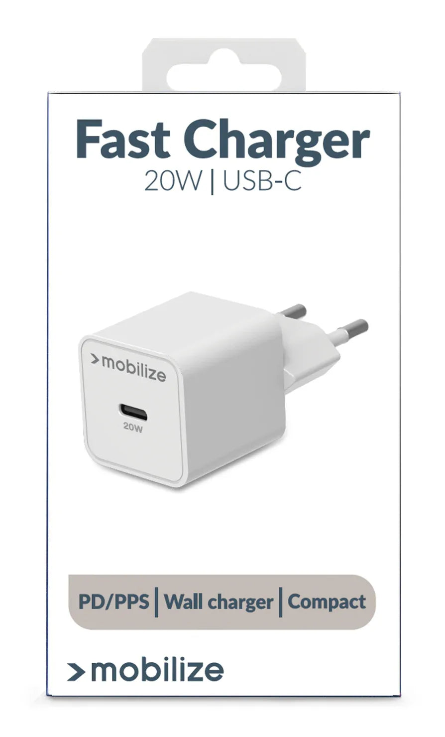 Mobilize Wall Charger Usb-C 20W With Pd/Pps White - Essentify
