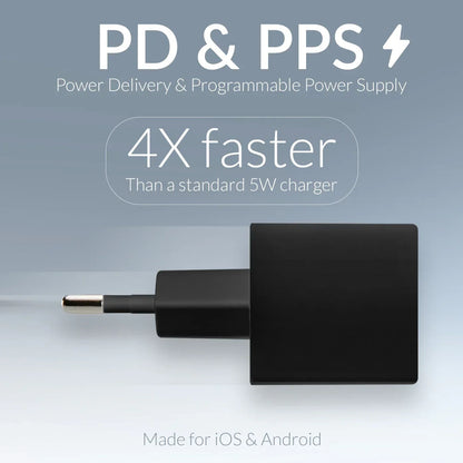 Mobilize Wall Charger Usb-C 20W With Pd/Pps Black - Essentify