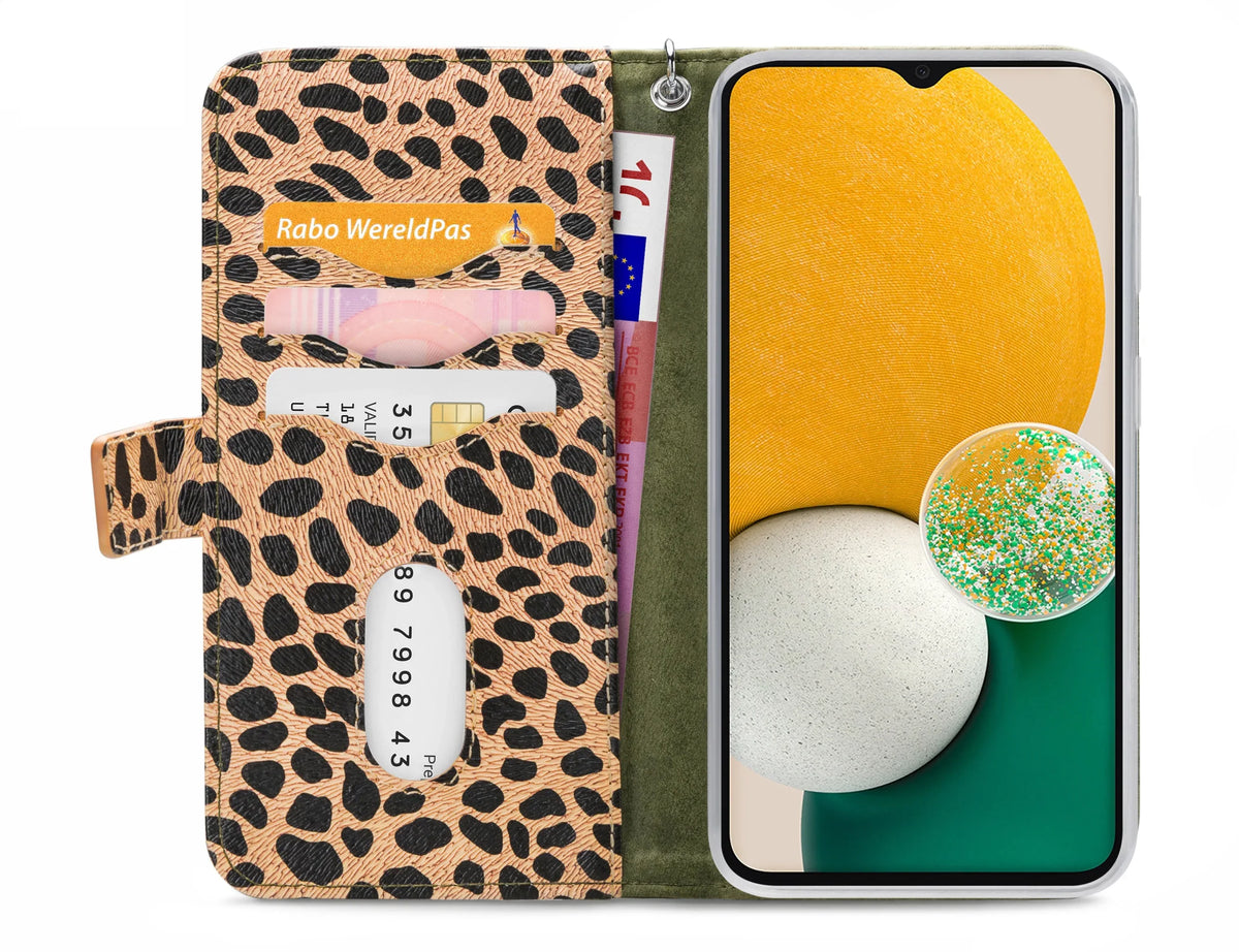 Mobilize 2In1 Magnet Zipper Case Samsung Galaxy A04S/A13 5G Olive/Leopard - Essentify