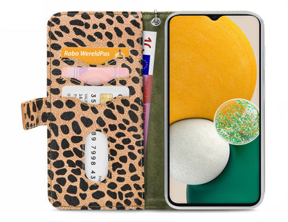 Mobilize 2In1 Magnet Zipper Case Samsung Galaxy A04S/A13 5G Olive/Leopard - Essentify