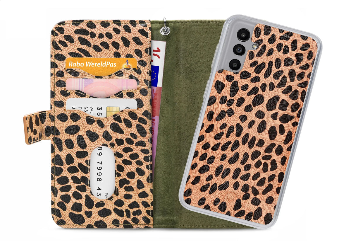 Mobilize 2In1 Magnet Zipper Case Samsung Galaxy A04S/A13 5G Olive/Leopard - Essentify
