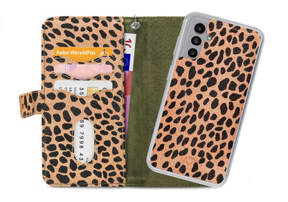Mobilize 2In1 Magnet Zipper Case Samsung Galaxy A04S/A13 5G Olive/Leopard - Essentify