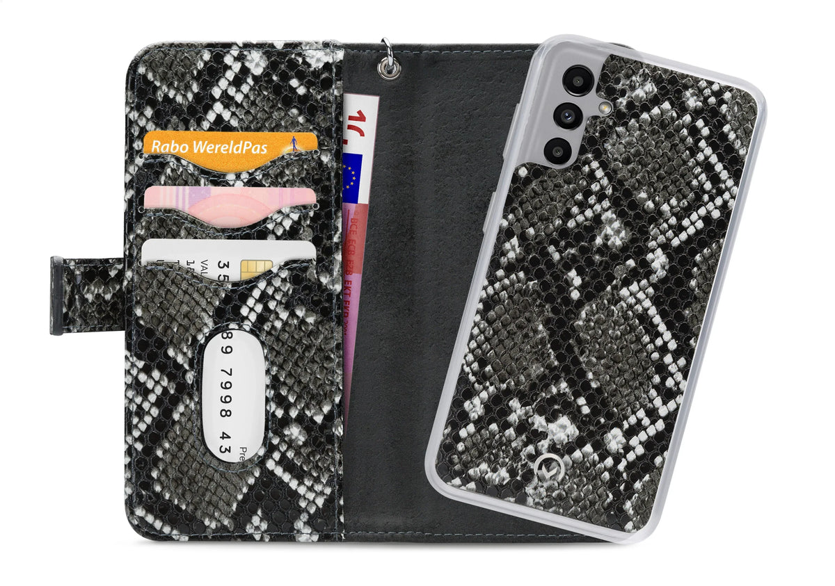 Mobilize 2In1 Magnet Zipper Case Samsung Galaxy A04S/A13 5G Black/Snake - Essentify