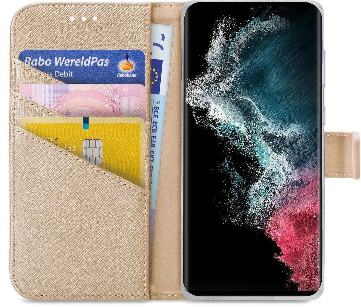 My Style Flex Wallet For Samsung Galaxy S22 Ultra 5G Gold - Essentify