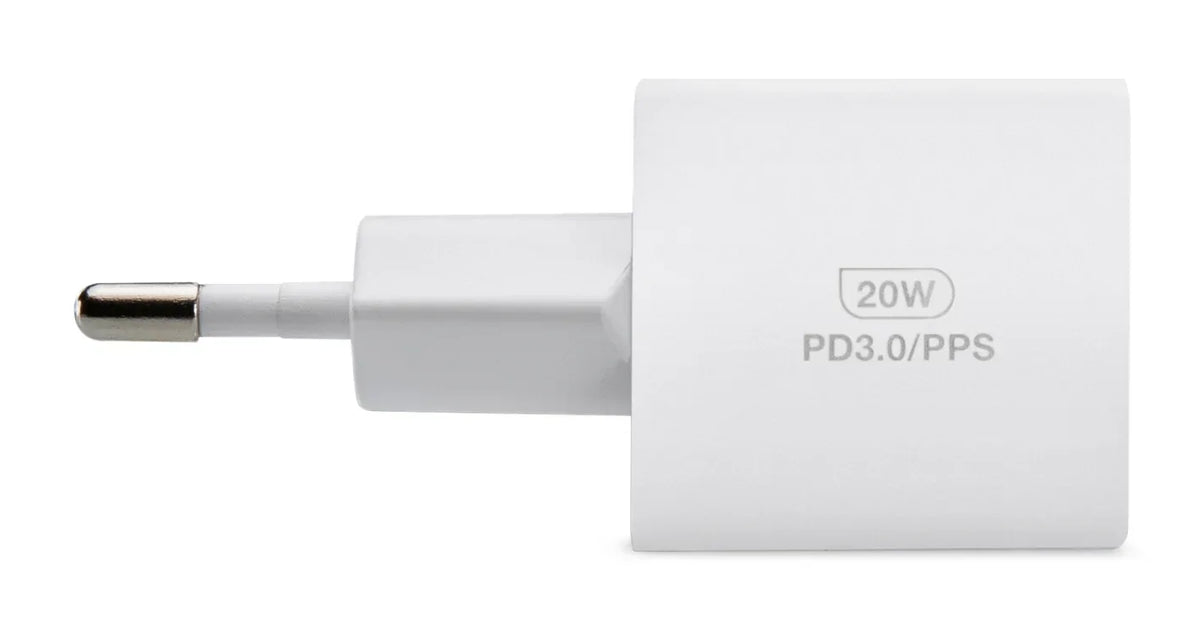 Mobilize Wall Charger Usb-C 20W With Pd + Mfi Lightning Nylon Cable 1.2M White - Essentify