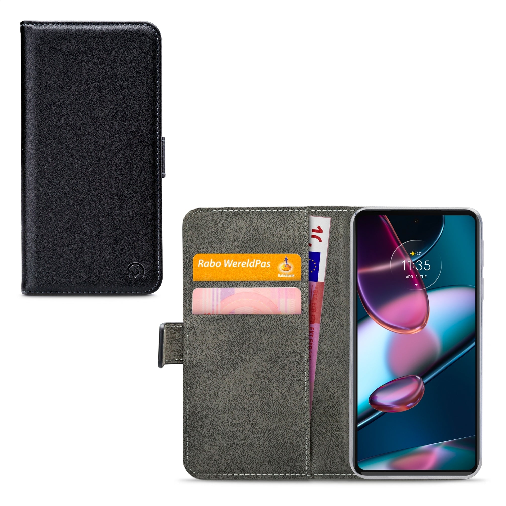 Mobilize Classic Gelly Wallet Book Case Motorola Edge 30 Pro/X30 Black