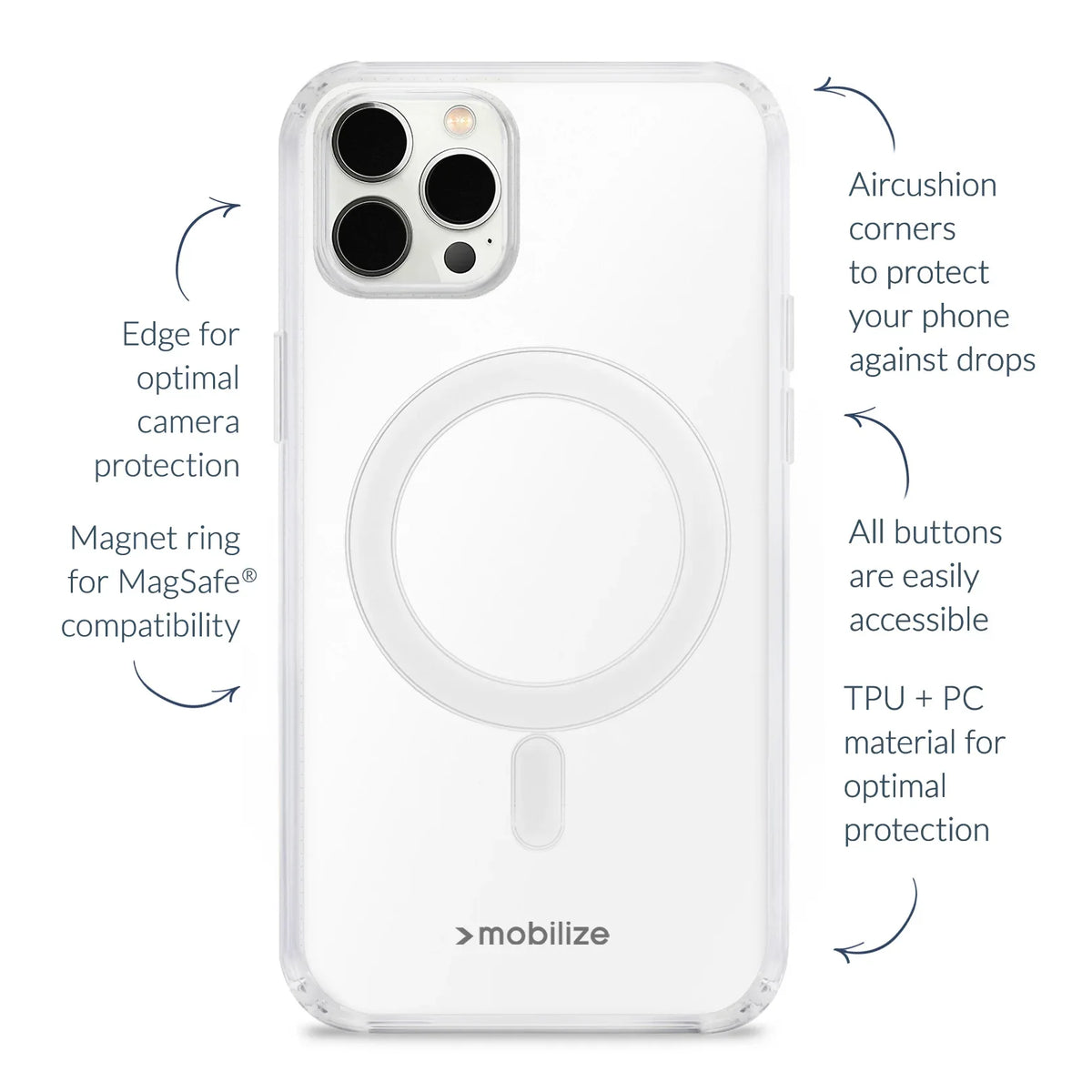 Mobilize Magsafe Compatible Naked Protection Case For Apple Iphone 13 Pro Clear - Essentify