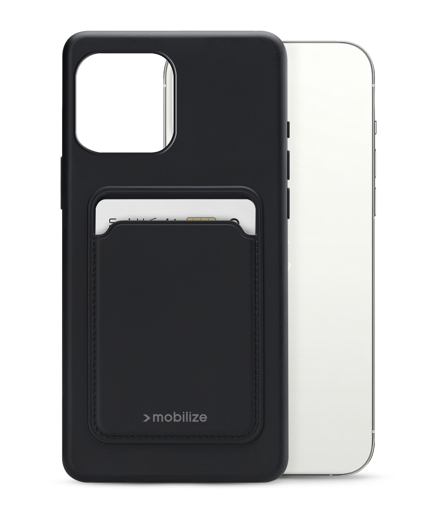 Mobilize Rubber Gelly Card Case Apple Iphone 13 Pro Max Matt Black