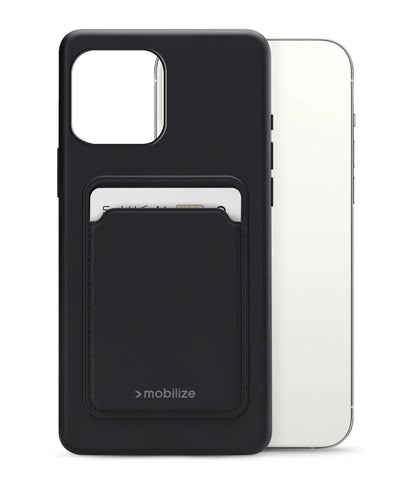 Mobilize Rubber Gelly Card Case Apple Iphone 13 Pro Max Matt Black - Essentify