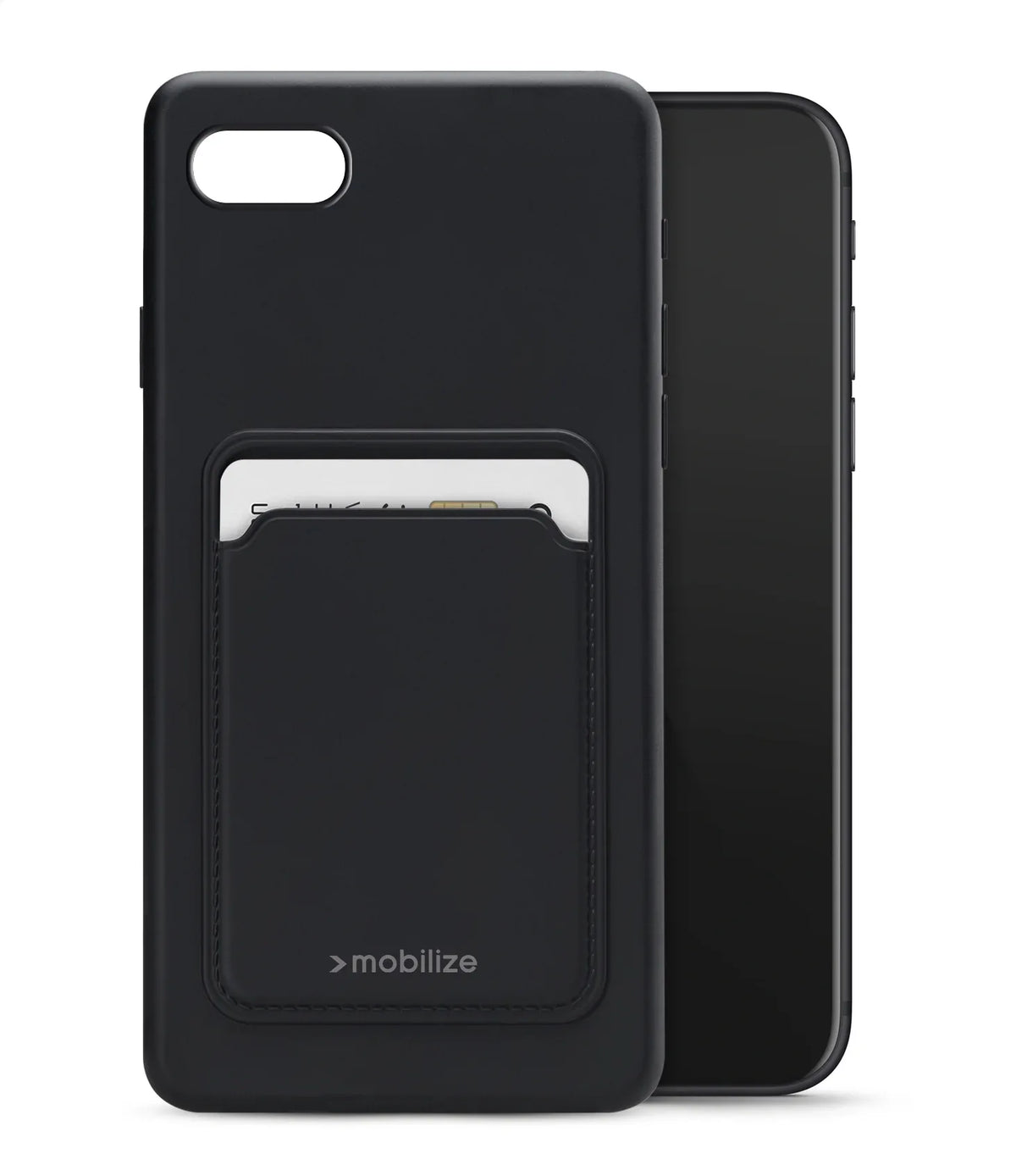 Mobilize Rubber Gelly Card Case Apple Iphone 6/6S/7/8/Se (2020/2022) Matt Black - Essentify