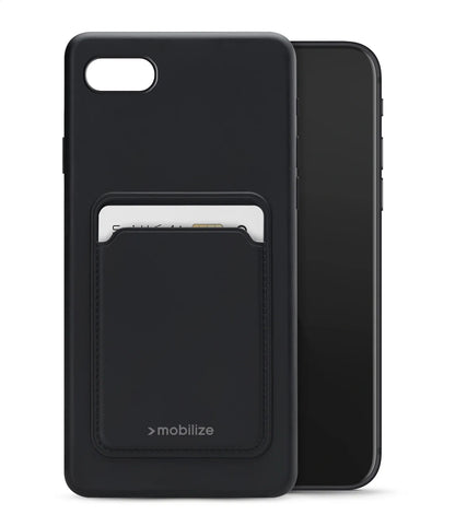 Mobilize Rubber Gelly Card Case Apple Iphone 6/6S/7/8/Se (2020/2022) Matt Black - Essentify