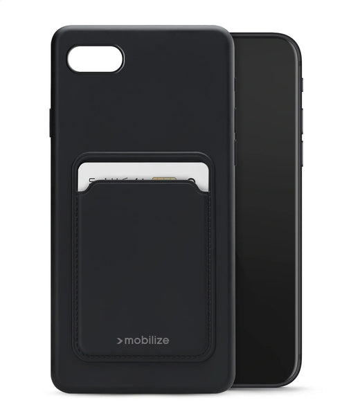 Mobilize Rubber Gelly Card Case Apple Iphone 6/6S/7/8/Se (2020/2022) Matt Black - Essentify