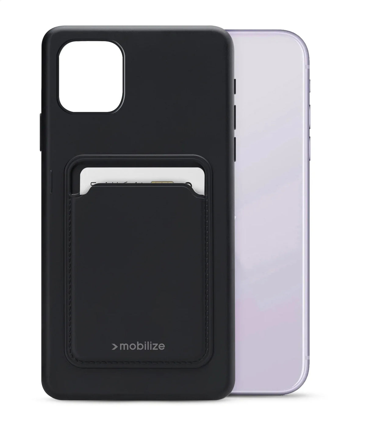 Mobilize Rubber Gelly Card Case Apple Iphone 11 Matt Black - Essentify