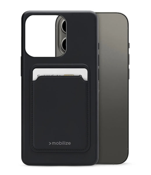 Mobilize Rubber Gelly Card Case Apple Iphone 13 Pro Matt Black - Essentify