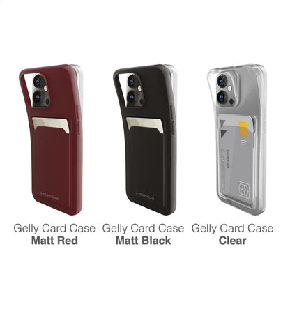 Mobilize Rubber Gelly Card Case Apple Iphone 13 Pro Matt Black - Essentify