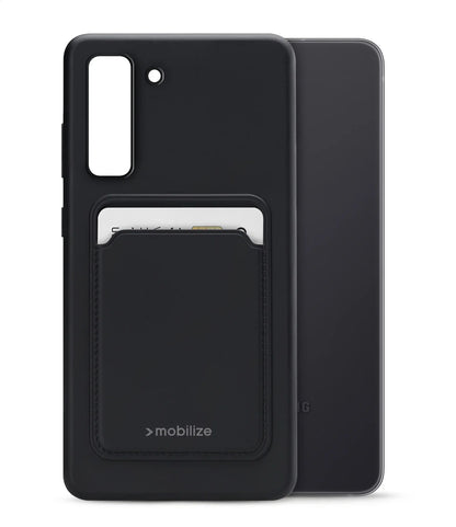 Mobilize Rubber Gelly Card Case Samsung Galaxy S21 Fe 5G Matt Black - Essentify