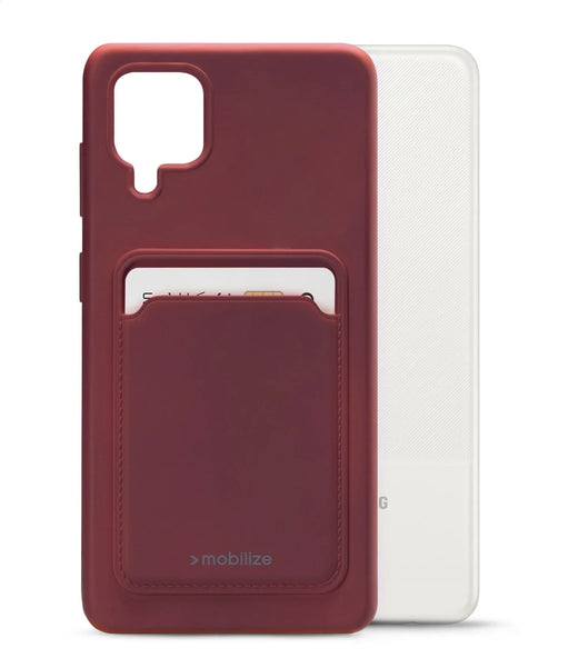 Mobilize Rubber Gelly Card Case Samsung Galaxy A12/M12 Matt Bordeaux - Essentify