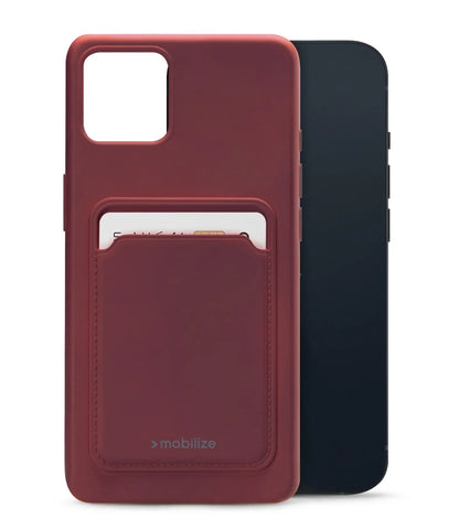 Mobilize Rubber Gelly Card Case Apple Iphone 13 Matt Bordeaux - Essentify
