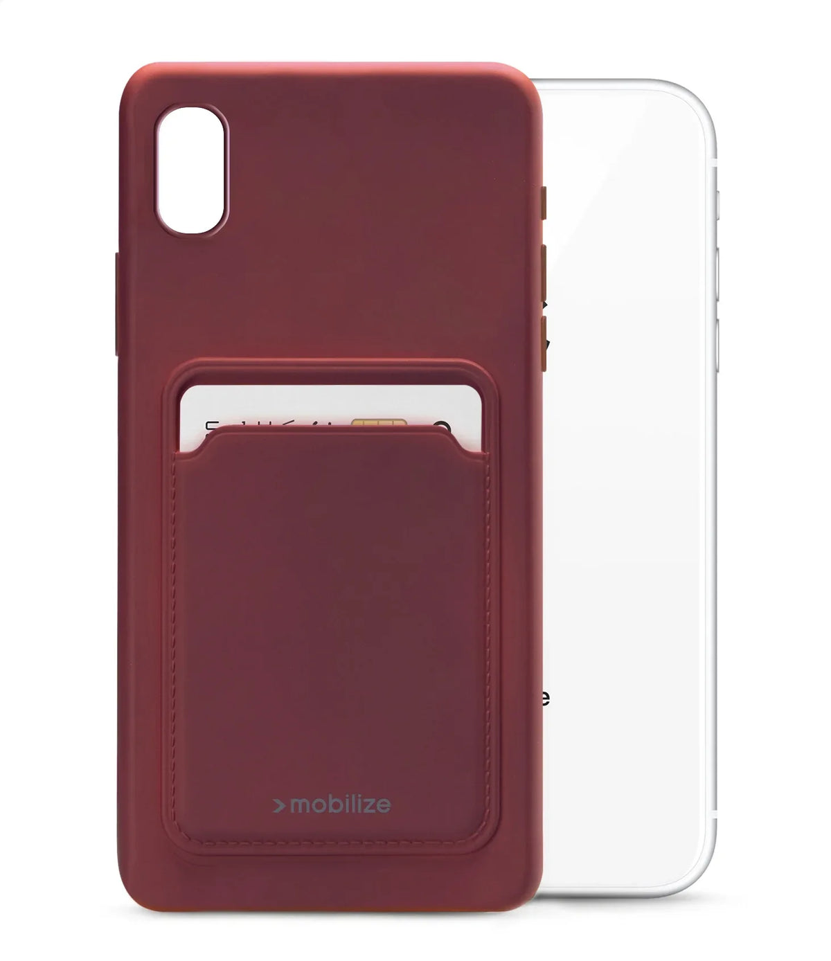 Mobilize Rubber Gelly Card Case Apple Iphone Xr Matt Bordeaux - Essentify