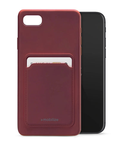 Mobilize Rubber Gelly Card Case Apple Iphone 6/6S/7/8/Se (2020/2022) Matt Bordeaux - Essentify