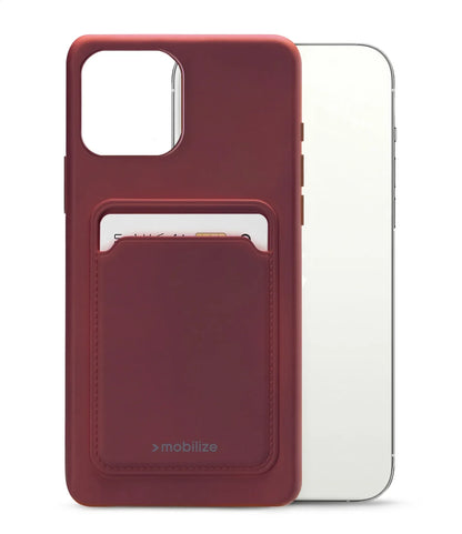 Mobilize Rubber Gelly Card Case Apple Iphone 13 Pro Max Matt Bordeaux - Essentify