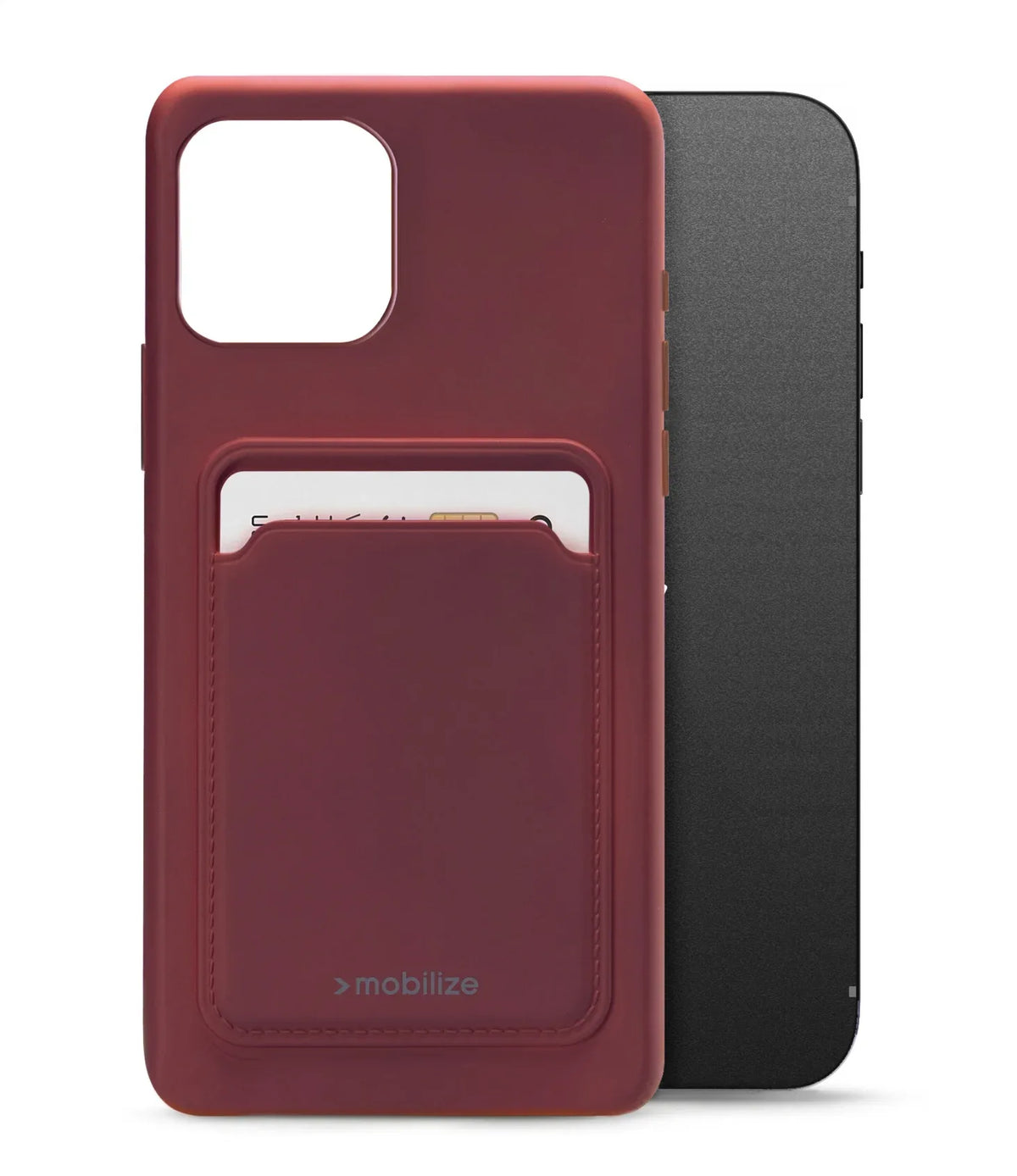 Mobilize Rubber Gelly Card Case Apple Iphone 12/12 Pro Matt Bordeaux - Essentify