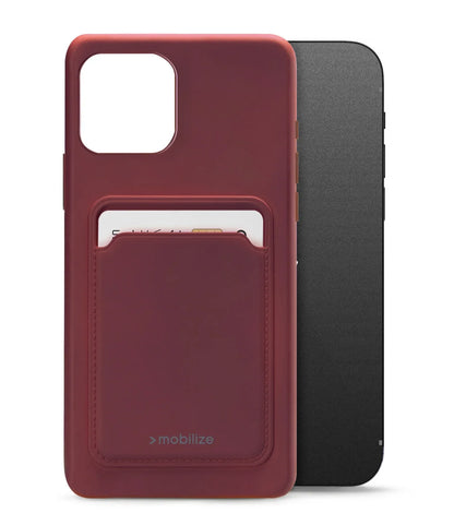 Mobilize Rubber Gelly Card Case Apple Iphone 12/12 Pro Matt Bordeaux - Essentify