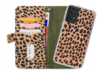 Mobilize 2In1 Magnet Zipper Case Samsung Galaxy A33 5G Olive/Leopard - Essentify