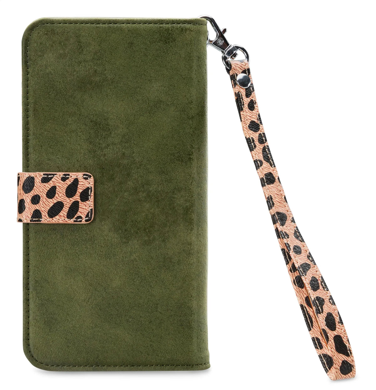 Mobilize 2In1 Magnet Zipper Case Samsung Galaxy S21 Fe 5G Olive/Leopard - Essentify