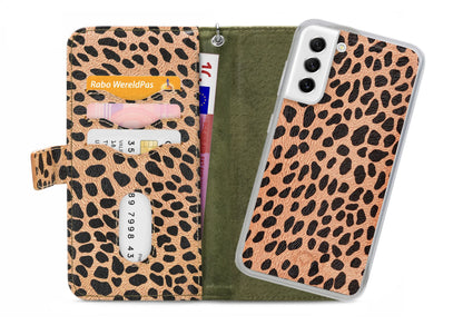 Mobilize 2In1 Magnet Zipper Case Samsung Galaxy S21 Fe 5G Olive/Leopard - Essentify