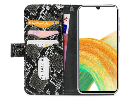 Mobilize 2In1 Magnet Zipper Case Samsung Galaxy A33 5G Black/Snake - Essentify