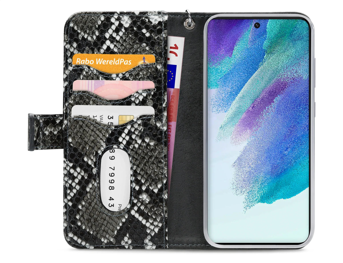 Mobilize 2In1 Magnet Zipper Case Samsung Galaxy S21 Fe 5G Black/Snake - Essentify