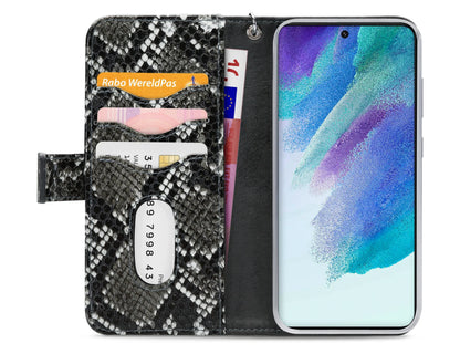 Mobilize 2In1 Magnet Zipper Case Samsung Galaxy S21 Fe 5G Black/Snake - Essentify