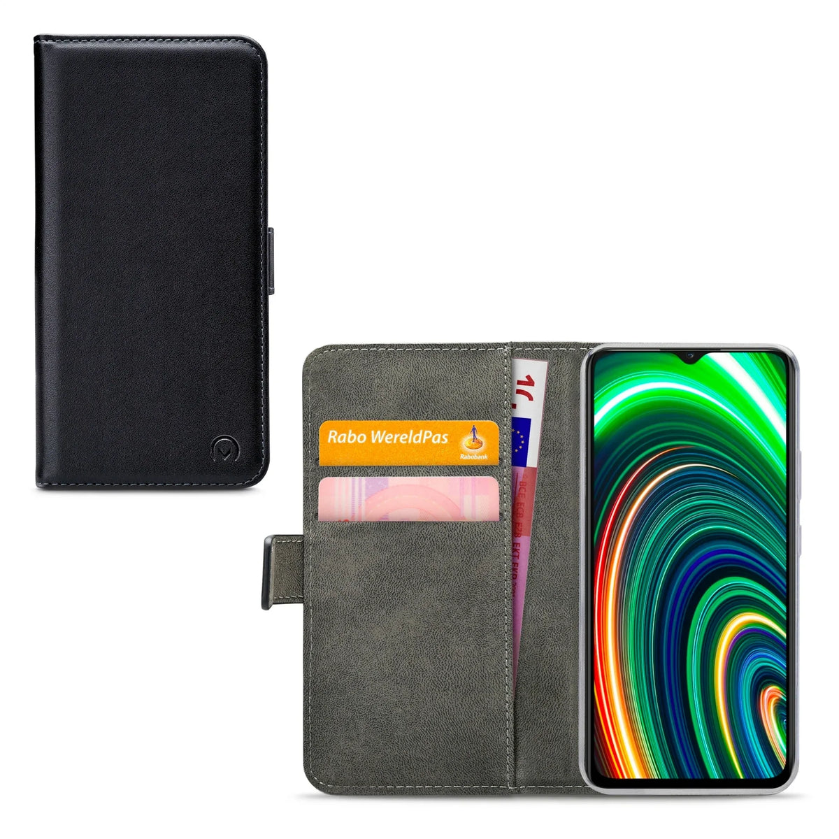 Mobilize Classic Gelly Wallet Book Case Realme C25Y Black - Essentify
