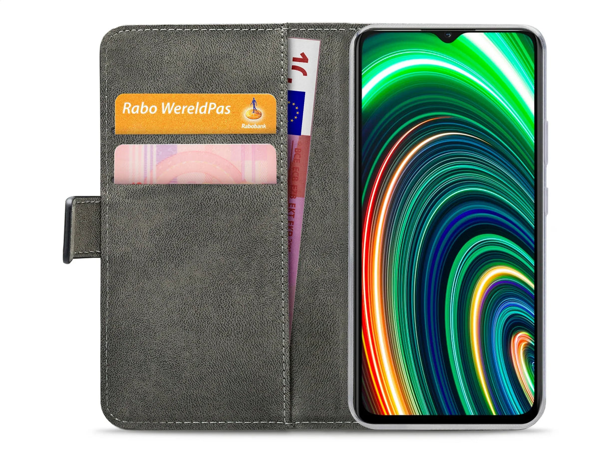 Mobilize Classic Gelly Wallet Book Case Realme C25Y Black - Essentify