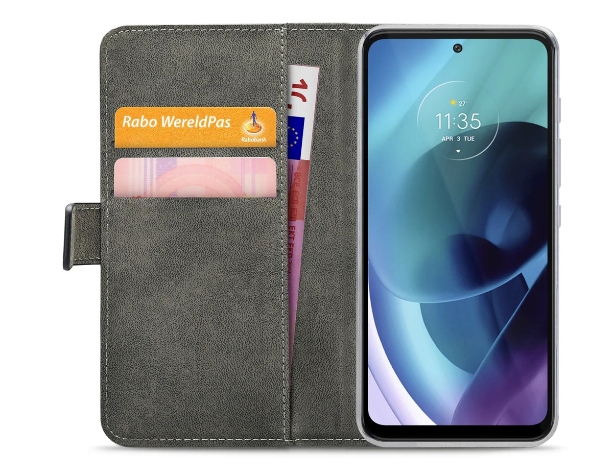 Mobilize Classic Gelly Wallet Book Case Motorola Moto G71 5G Black - Essentify