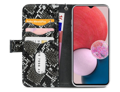 Mobilize 2In1 Magnet Zipper Case Samsung Galaxy A13 4G Black/Snake - Essentify