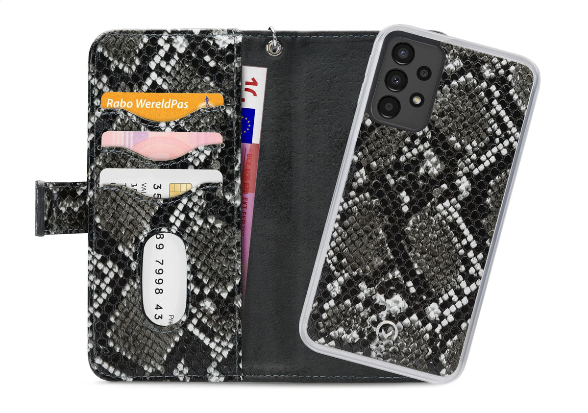 Mobilize 2In1 Magnet Zipper Case Samsung Galaxy A13 4G Black/Snake - Essentify