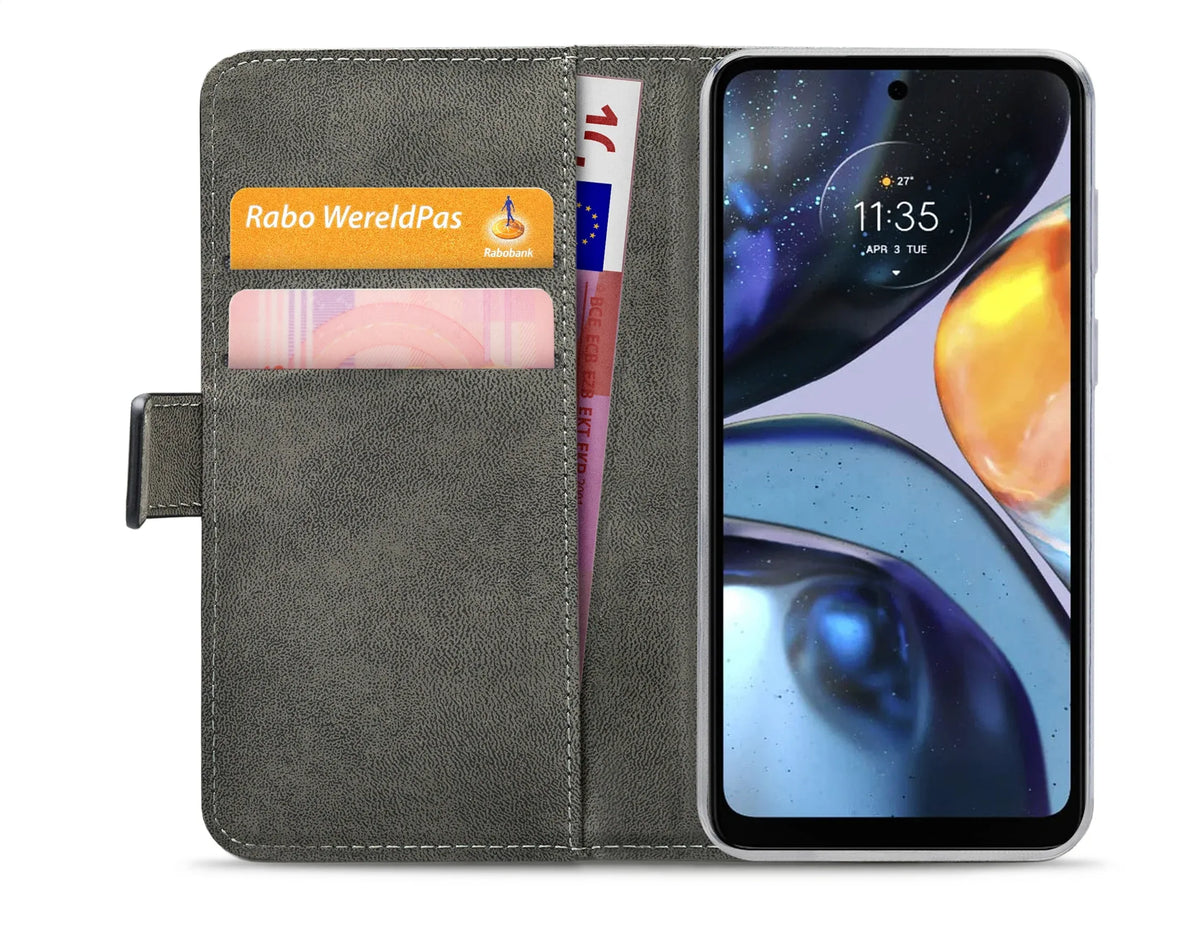 Mobilize Classic Gelly Wallet Book Case Motorola Moto G22 Black - Essentify
