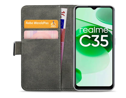 Mobilize Classic Gelly Wallet Book Case Realme C35/Narzo 50A Prime Black - Essentify