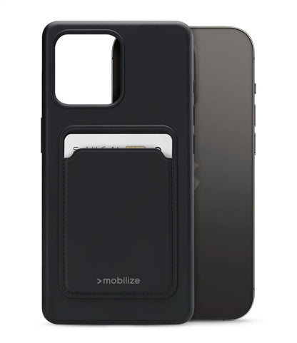 Mobilize Rubber Gelly Card Case Apple Iphone 14 Pro Matt Black - Essentify
