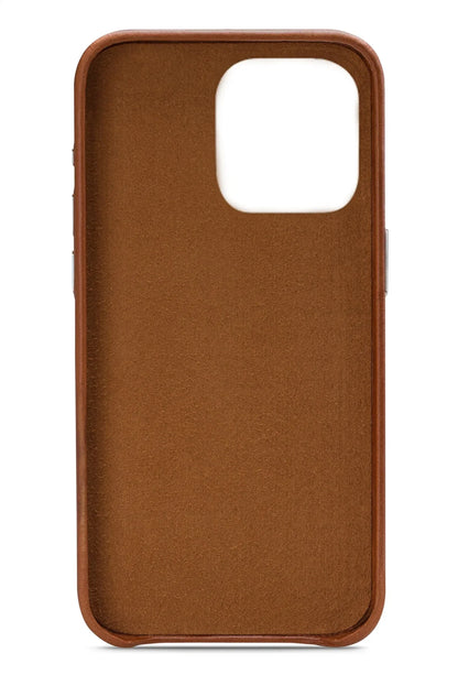Senza Desire Leather Cover With Card Slot Apple Iphone 14 Pro Burned Cognac - Essentify
