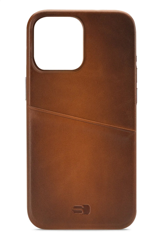 Senza Desire Leather Cover With Card Slot Apple Iphone 14 Pro Max Burned Cognac - Essentify
