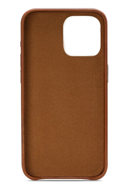 Senza Desire Leather Cover With Card Slot Apple Iphone 14 Pro Max Burned Cognac - Essentify