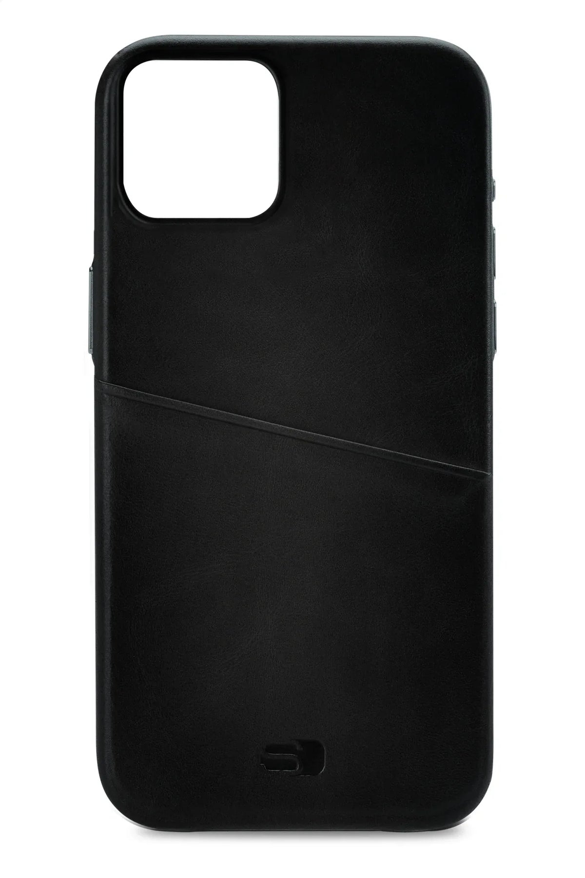 Senza Pure Leather Cover With Card Slot Apple Iphone 14 Deep Black - Essentify